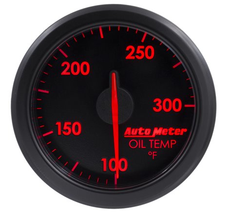 Autometer Airdrive 2-1/6in Oil Temp Gauge 100-300 Degrees F - Black