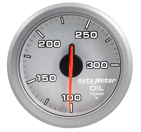 Autometer Airdrive 2-1/6in Oil Temp Gauge 100-300 Degrees F - Silver