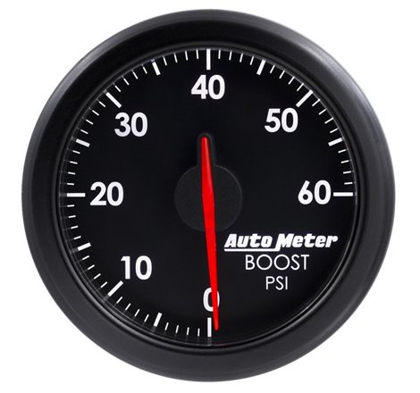 Autometer Airdrive 2-1/6in Boost Gauge 0-60 PSI - Black