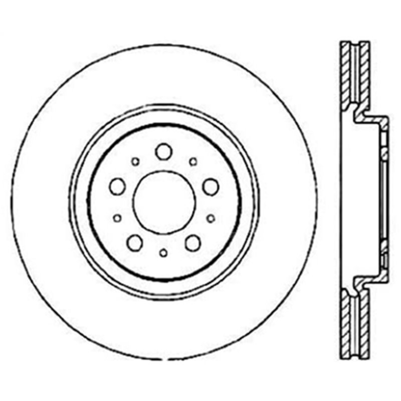 StopTech 04-07 Volvo S60 / 04 -07 Volvo S70 Cyro Sport Slotted Front Left Rotor