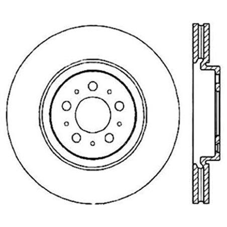 StopTech 04-07 Volvo S60 / 04 -07 Volvo S70 Cyro Sport Slotted Front Left Rotor