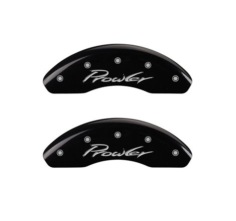 MGP 4 Caliper Covers Engraved Front & Rear Prowler Black finish silver ch