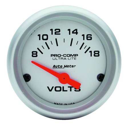 Autometer Ultra-Lite 52mm Short Sweep Electronice Voltage Gauge