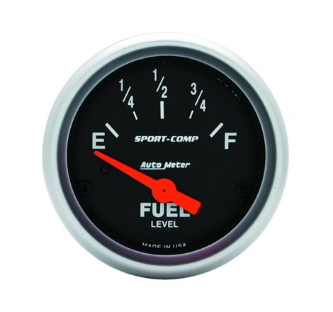 Autometer Sport Comp 52mm Short Sweep Electronic Fuel Level Gauge