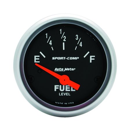 Autometer Sport Comp 52mm Short Sweep Electronic Fuel Level Gauge