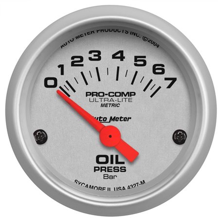 Autometer Ultra-Lite 52mm 0-7 Bar Electronic Oil Pressure Gauge