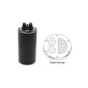 Vibrant 4in OD Universal Catch Can 2.0 w/ Integrated Filter Aluminum - Anodized Black