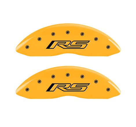 MGP 4 Caliper Covers Engraved Front & Rear Gen 5/RS Yellow finish black ch