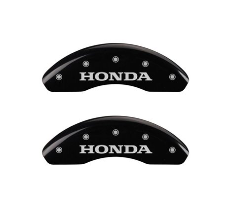 MGP 4 Caliper Covers Engraved Front Honda Engraved Rear CR-Z Black finish silver ch