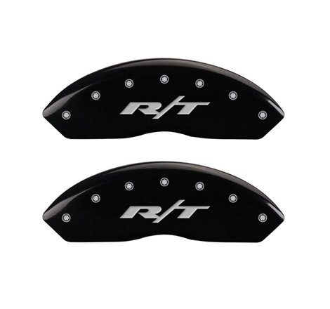 MGP 4 Caliper Covers Engraved Front & Rear RT Black finish silver ch