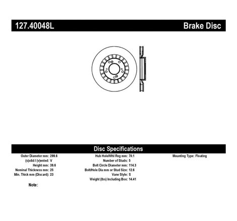 StopTech 00-09 S2000 Slotted & Drilled Left Front Rotor