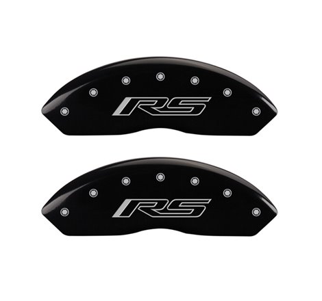 MGP 4 Caliper Covers Engraved Front & Rear Gen 5/RS Black finish silver ch