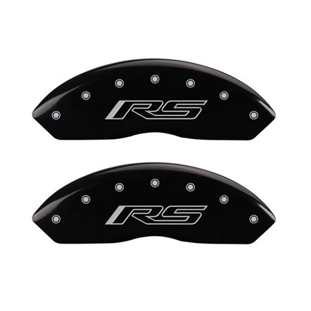 MGP 4 Caliper Covers Engraved Front & Rear Gen 5/RS Black finish silver ch