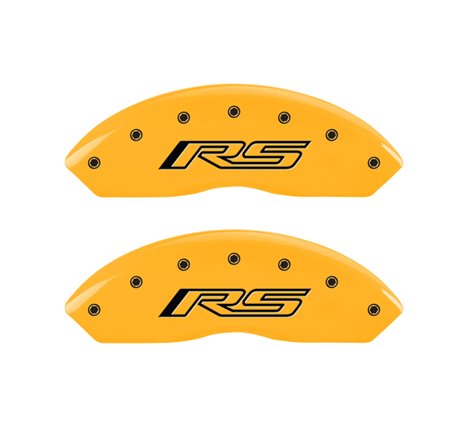 MGP 4 Caliper Covers Engraved Front & Rear Gen 5/RS Yellow finish black ch