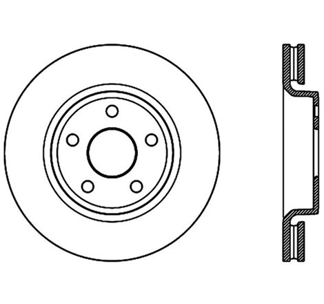 StopTech Slotted Sport Front Left Brake Rotor 11-17Jeep Grand Cherokee (Exludes SRT8)