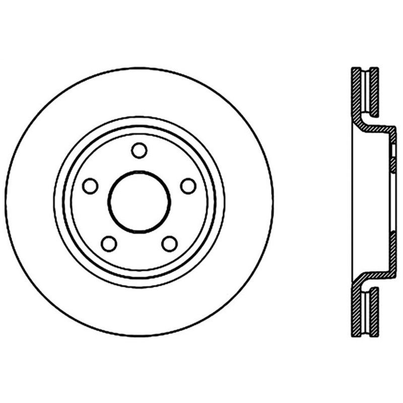 StopTech Slotted Sport Front Left Brake Rotor 11-17Jeep Grand Cherokee (Exludes SRT8)