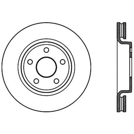 StopTech Slotted Sport Front Left Brake Rotor 11-17Jeep Grand Cherokee (Exludes SRT8)