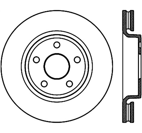 StopTech Slotted Sport Front Right Brake Rotor 11-17Jeep Grand Cherokee (Exludes SRT8)