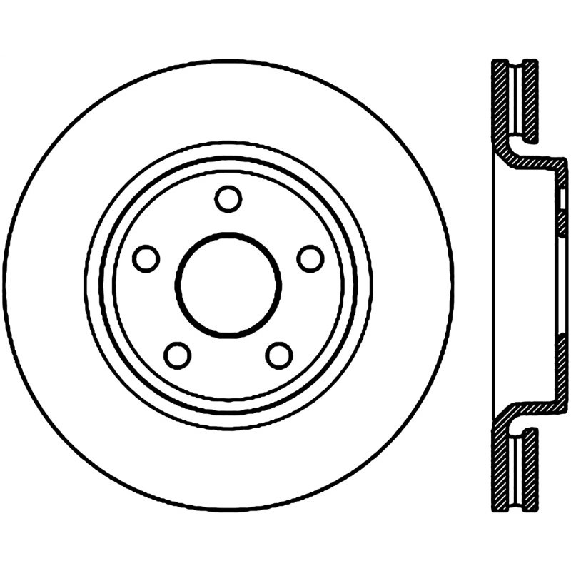 StopTech Slotted Sport Front Right Brake Rotor 11-17Jeep Grand Cherokee (Exludes SRT8)