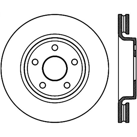 StopTech Slotted Sport Front Right Brake Rotor 11-17Jeep Grand Cherokee (Exludes SRT8)