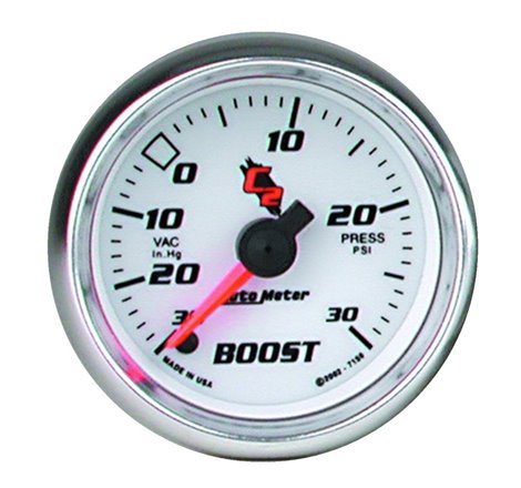 Autometer C2 52mm 30 PSI Electronic Boost/Vac Gauge