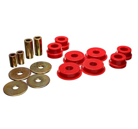 Energy Suspension 03-05 Mitsubishi Lancer EVO 8 Red Rear Differential / Mustache Bar Bushing Set