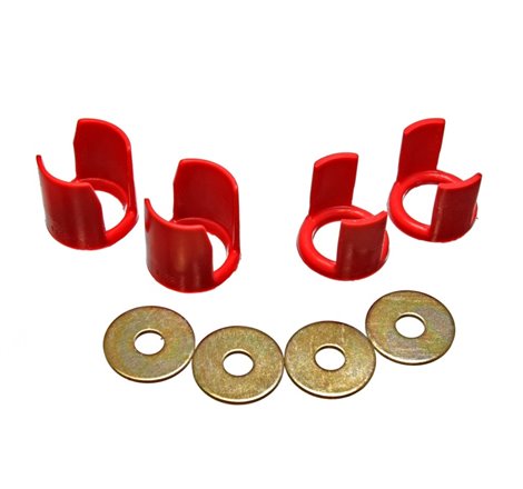 Energy Suspension 89-94 Nissan 240SX (S13) Red Rear Subframe Insert Set - a supplement to the subfra