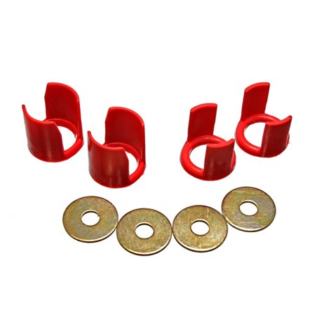 Energy Suspension 89-94 Nissan 240SX (S13) Red Rear Subframe Insert Set - a supplement to the subfra