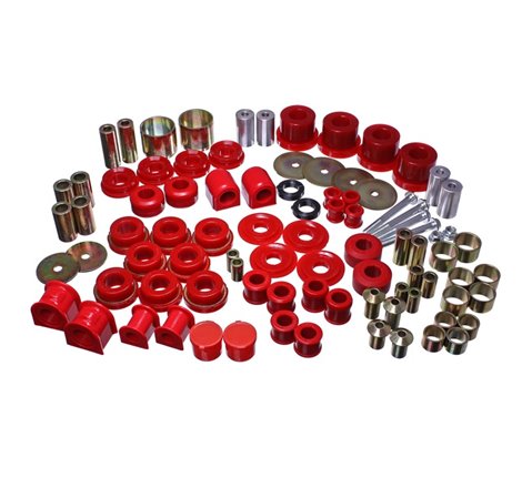 Energy Suspension 15-16 Ford Mustang Red Hyper-Flex Master Bushing Set