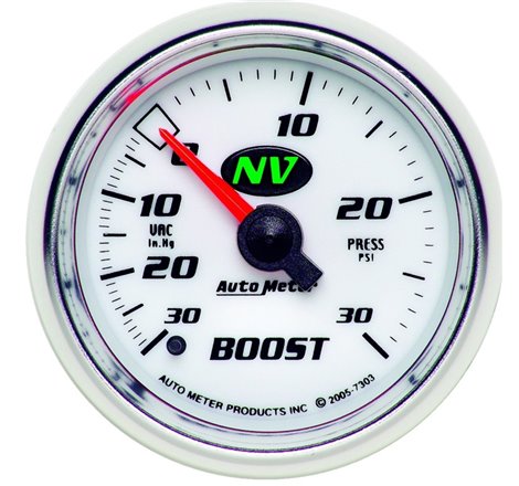 Autometer NV 52mm 30 PSI Mechanical Boost Gauge