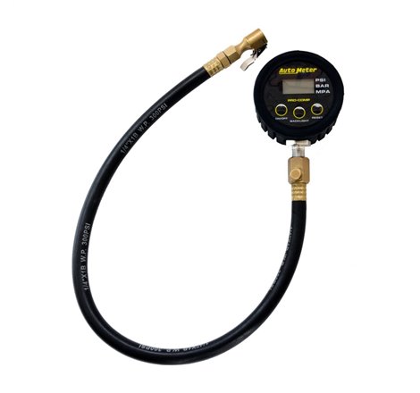 Autometer 0-50PSI Race Digital Tire Pressure Gauge w/ 25in Hose