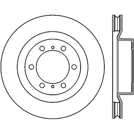 StopTech 10-17 Lexus GX Slotted & Drilled Cryo Front Left Rotor