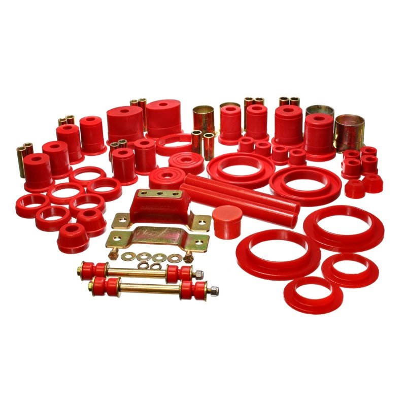 Energy Suspension 94-95 Ford Mustang Red Hyper-flex Master Bushing Set w/ V-8