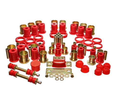 Energy Suspension 74-77 Oldsmobile Cutlass/442/F-85/Europa Red Hyper-flex Master Bushing Set