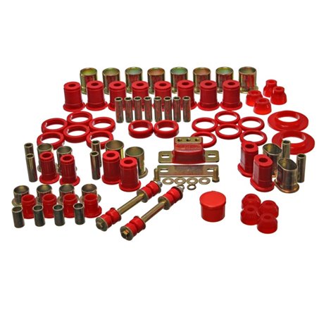 Energy Suspension 66-72 Oldsmobile Cutlass/442/F-85/Europa Red Hyper-flex Master Bushing Set