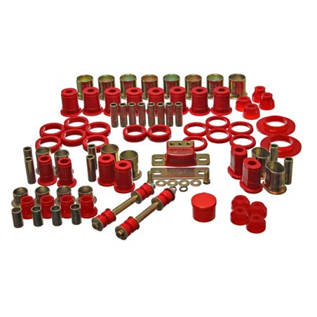 Energy Suspension 66-72 Oldsmobile Cutlass/442/F-85/Europa Red Hyper-flex Master Bushing Set