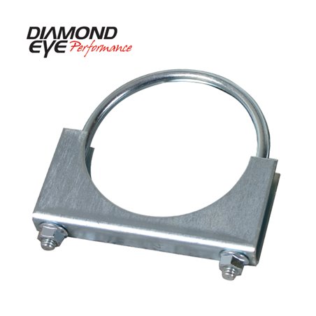 Diamond Eye CLAMP 4in 3/8in U-BOLT 11 GAUGE SADDLE ZINC-COATED HEAVY DUTY