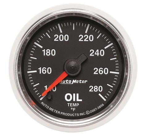 Autometer GS Series 2-1/16in Oil Temperature Gauge 140-280 Degrees Electric Full Sweep