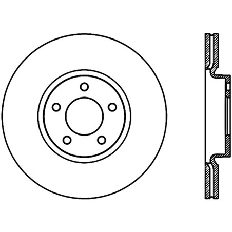 StopTech 2007-2013 Mazda 3 2.3L Cryo Drilled Right Front Brake Rotor