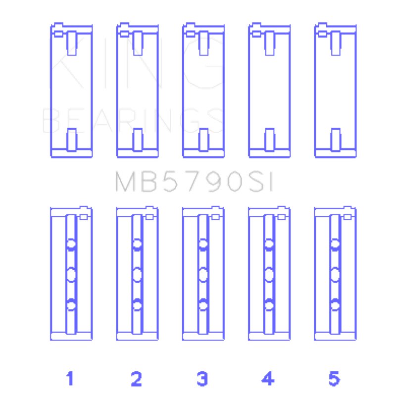 King Porsche M 48 / M 48.50 (Size STD) Main Bearing Set