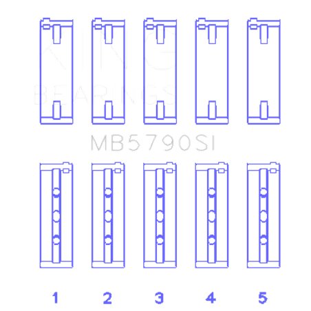 King Porsche M 48 / M 48.50 (Size STD) Main Bearing Set