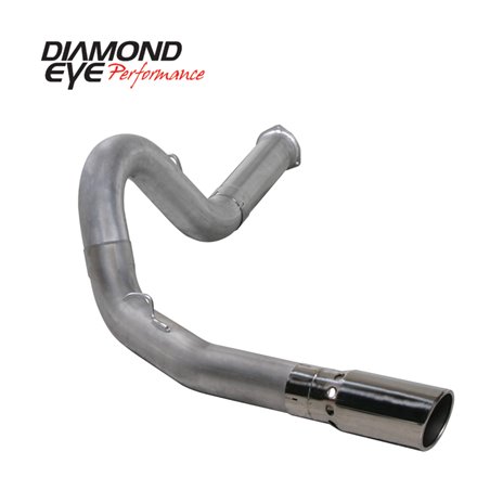 Diamond Eye KIT 5in DPF-BACK SGL AL 07.5-08 CHEVY 6 6L 2500/3500 BPCKGD BX46X14X14OD EL-PL