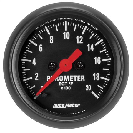 Autometer Z Series 52mm 2000 Degree Pyrometer (EGT) Gauge