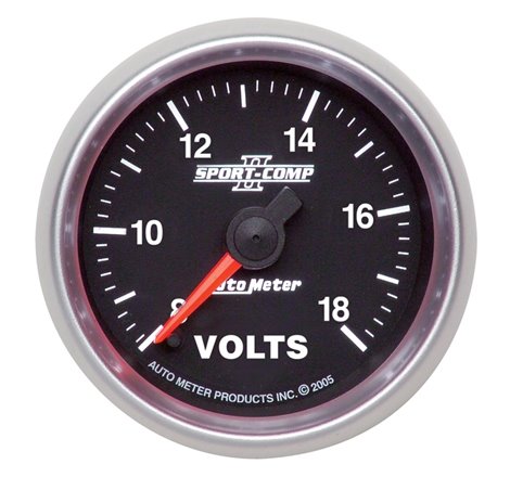 Autometer Sport-Comp II 2 1/16in. 18V Digital Stepper Motor Electronic Voltmeter