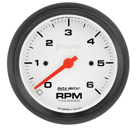 Autometer Phantom 6000RPM 3-3/8in. In-Dash Tachometer Gauge