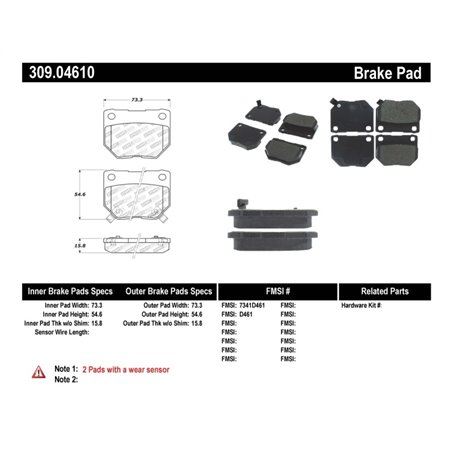 StopTech Performance 06-07 WRX Rear Brake Pads