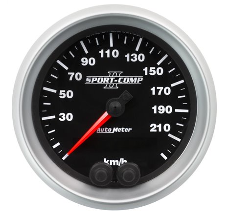 Autometer Sport-Comp II 3-3/8in. 0-225KM/H (GPS) Speedometer Gauge