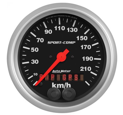 Autometer Sport-Comp 3-3/8in. 0-225KM/H (GPS) Speedometer Gauge