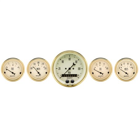 Autometer Golden Oldies 5 PIECE (3-3/8in & 2-1/16in.) GPS Speedometer Gauge Kit