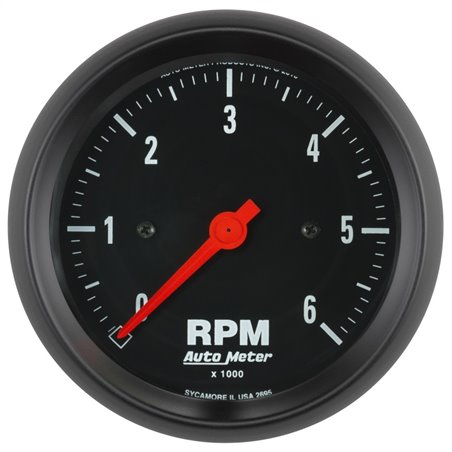 Autometer Z-Series 3-3/8in. 0-6K RPM In-Dash Tachometer Gauge